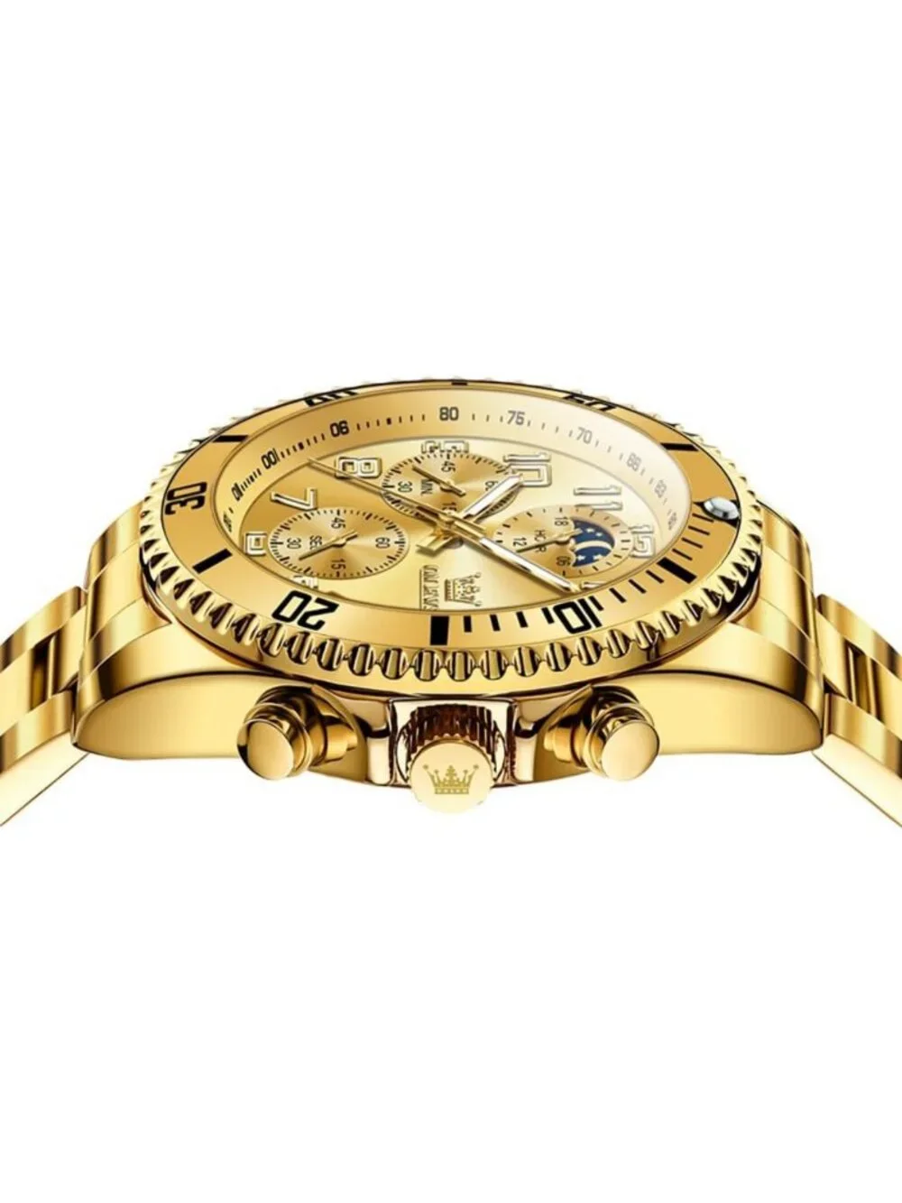 Luxury Waterproof Men's Watch - Big Face Stainless Steel Analog Dress Timepiece
